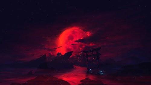 Blood Moon Japan Live Wallpaper