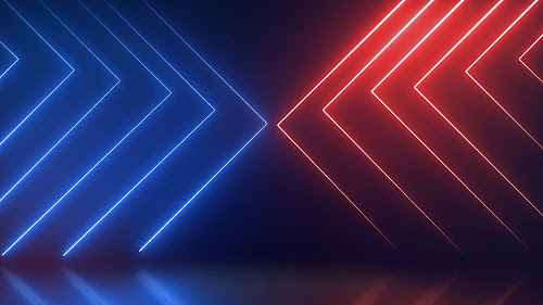 Blue & Red Neon Lines Live Wallpaper
