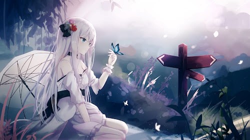 Butterfly With Girl Live Wallpaper