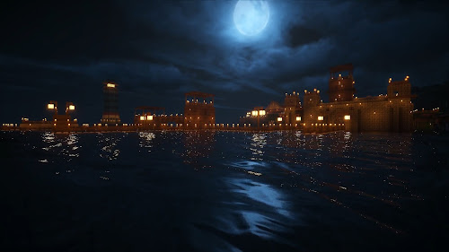 City Lights in the Moonlight - Minecraft Live Wallpaper