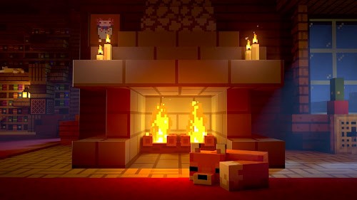 Cozy Fire - Minecraft Live Wallpaper