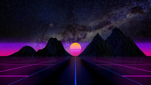Endless Neon Road Live Wallpaper