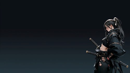Female Samurai - Double Sword Live Wallpaper