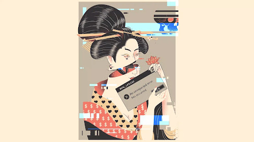 Geisha Glitch Live Wallpaper