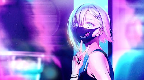Girl With Mask Live Wallpaper