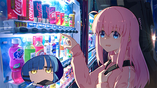 Hitori Gotoh and Vending Machine Live Wallpaper