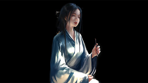 Ice Princess - Ghost Sword Painting Live Wallpaper
