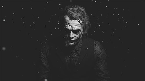Joker Black & White Live Wallpaper
