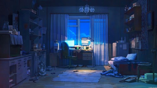 Messy Room by Night Live Wallpaper