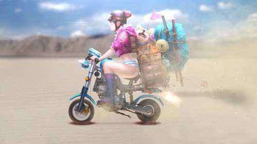 Motorcycle Girl Live Wallpaper