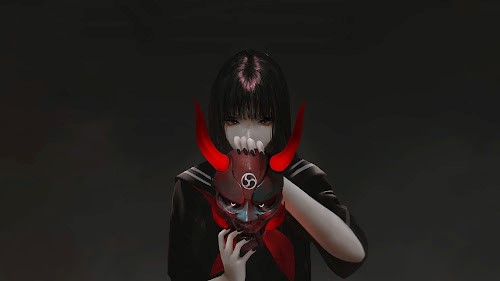 Oni Mask Student Live Wallpaper