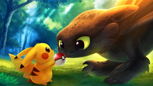 Pikachu - Toothless Live Wallpaper