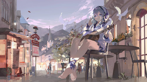 Playing Guitar With Pigeons Live Wallpaper