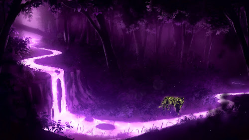 Purple Forest River Live Wallpaper