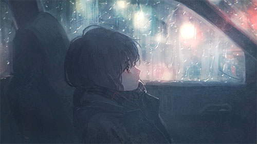 Rainy Sadness - Alone Again Live Wallpaper