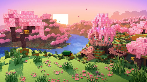 Relaxing Cherry Grove - Minecraft Live Wallpaper