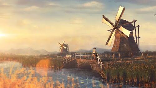 Rural Windmill Live Wallpaper