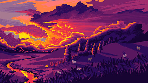 Sheep in the Sunset Live Wallpaper
