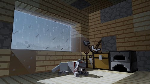Sleep Rain Window - Minecraft Live Wallpaper