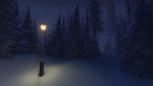 Snowy Winter Lantern Live Wallpaper