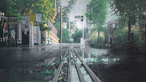 Sunny Road - Rainy Live Wallpaper