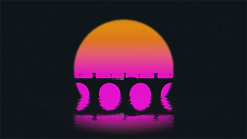 Sunset Bridge & Sport Car Live Wallpaper