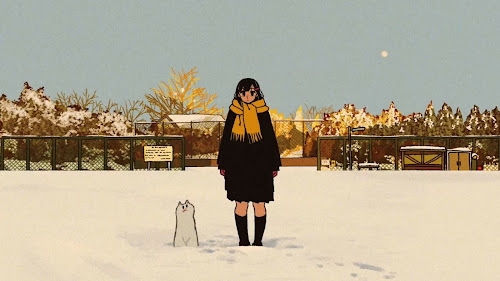 The Girl And The Cat In The Snow Live Wallpaper