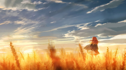 The Girl In The Wheat Field At Sunset Live Wallpaper