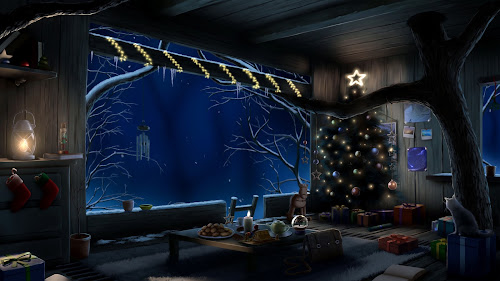 Treehouse Winter Holidays Live Wallpaper