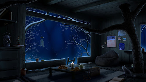 Treehouse Winter Nights Live Wallpaper