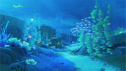 Underwater Fontaine - Genshin Impact Live Wallpaper