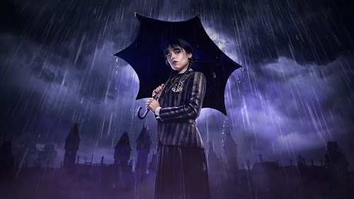 Wednesday Addams In The Storm Live Wallpaper
