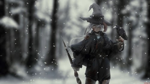 Witch and Crow Live Wallpaper