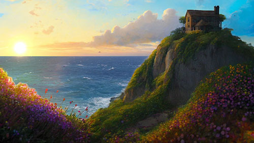 Fantasy Landscape Coast Live Wallpaper