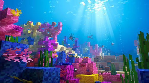 Minecraft Aquarium Live Wallpaper
