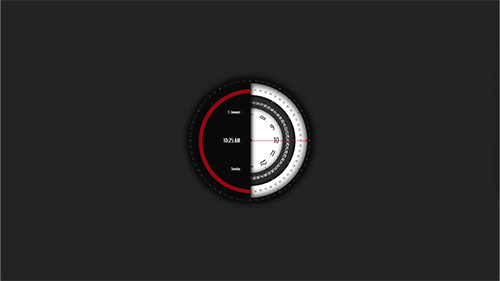 Analog Digital Clock – Web Wallpaper